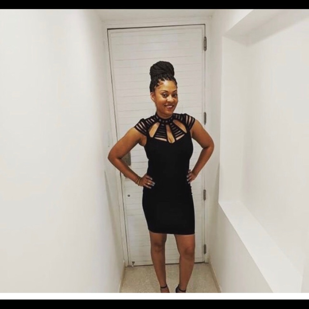Cutout black dress